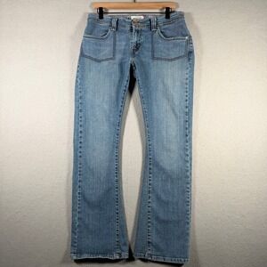 Levis 542 Low Flare Jeans Womens 32x30 Medium Wash Blue Patch Pocket Y2K Denim